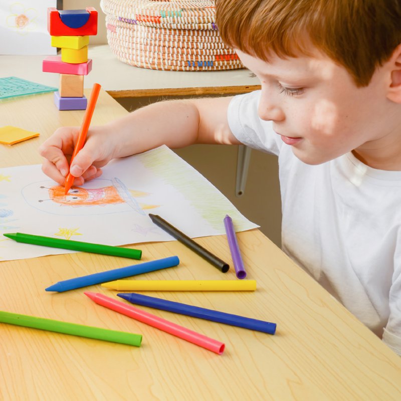 Kinderwaskrijtjes Plastidecor, doos met 12 kleuren